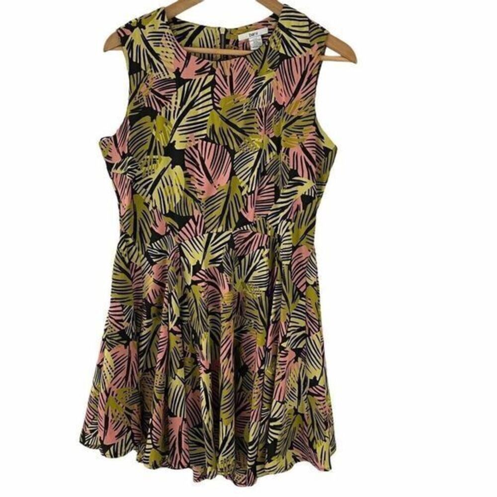 Bar III Palm Print Sleeveless Dress